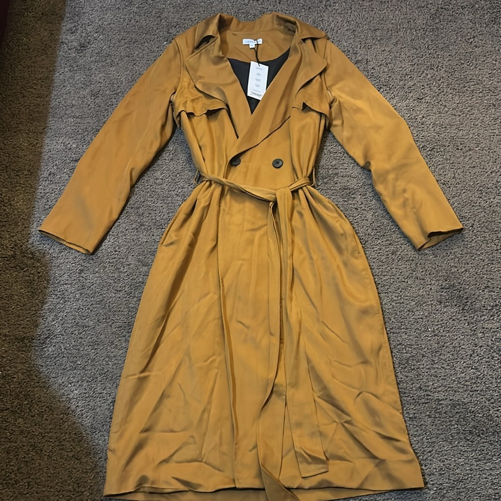 VETTA Camel Brown Trench Coat - Picture 9 of 16